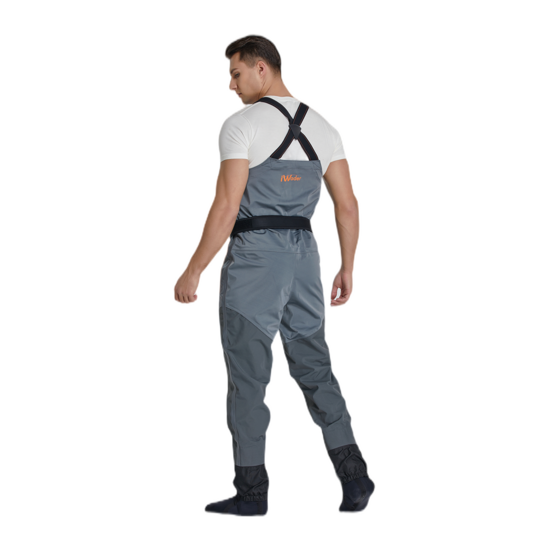 IWADER GT-Stretch Elastic Fishing Wader for Men Stockingfoot, Breathable  Chest Waders with Reinforced Knees for Fly Fishing and Hunting Mens and  Womens Large gray: Buy Online at Best Price in UAE 